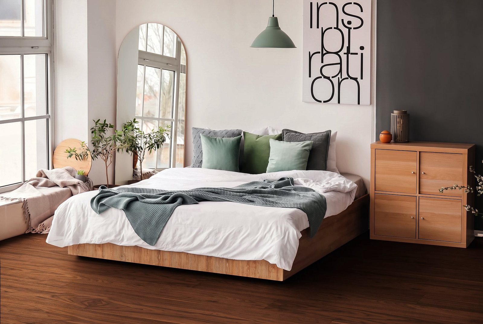 Ambiente con piso Family Walnut